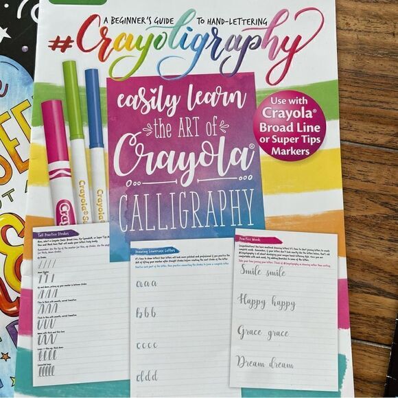 Crayola Calligraphy and Coloring Book Bundle - Picture 3 of 12